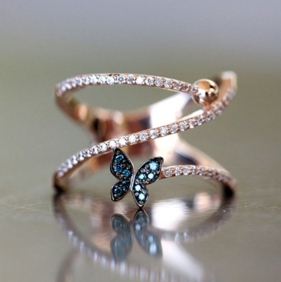 Jewelry - ❗Last One❗Exquisite Rose Gold Butterfly Ring
